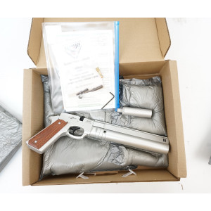 Пневматический пистолет Ataman AP16 Silver (стандарт, металл, PCP) 5,5 мм