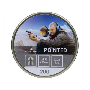 Пневматические пули Borner Pointed 6,35 мм, 1,4 грамм, 200 штук